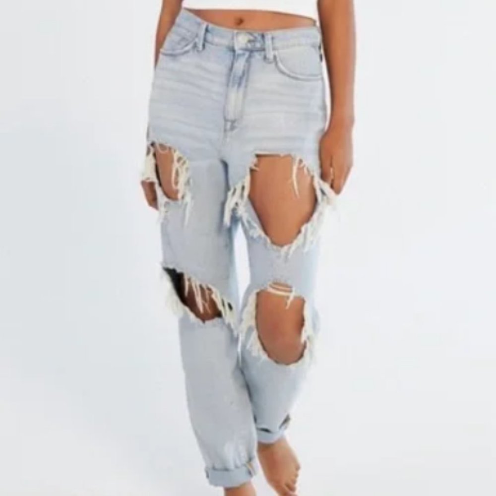 BDG Distressed Mom High Rise